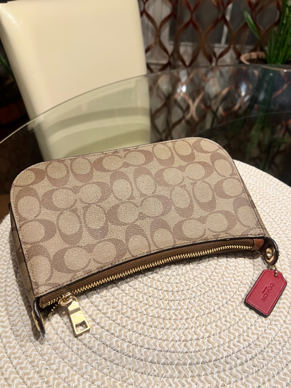 Coach Brown Signature Crossbody with Rainbow Strap - Picture 5 of 9